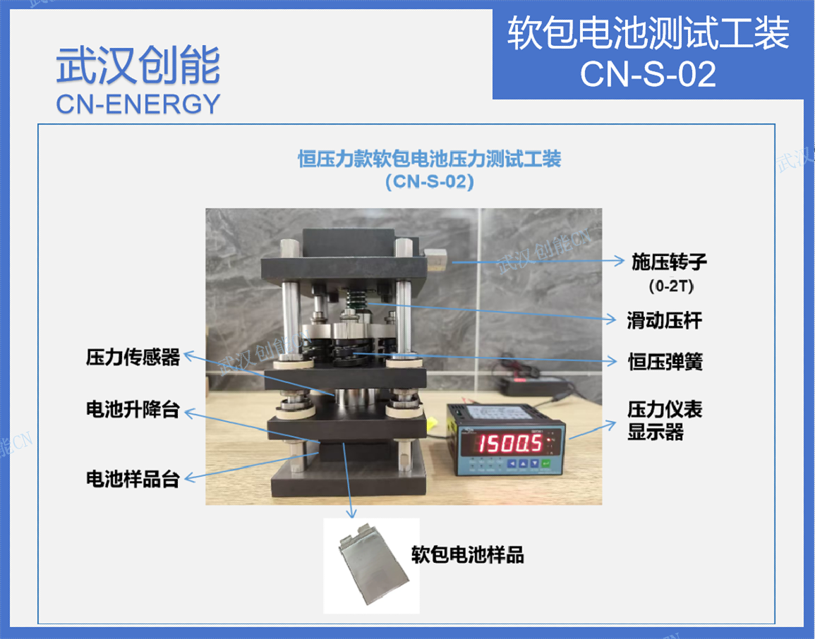 恒壓力款軟包電(diàn)池壓力測試工(gōng)裝(zhuāng) CN-S-02